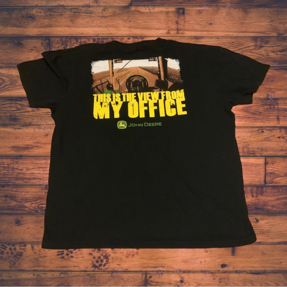 John Deere Nothing Runs Like A Deer View From My Office Shirt Farmer Big Green